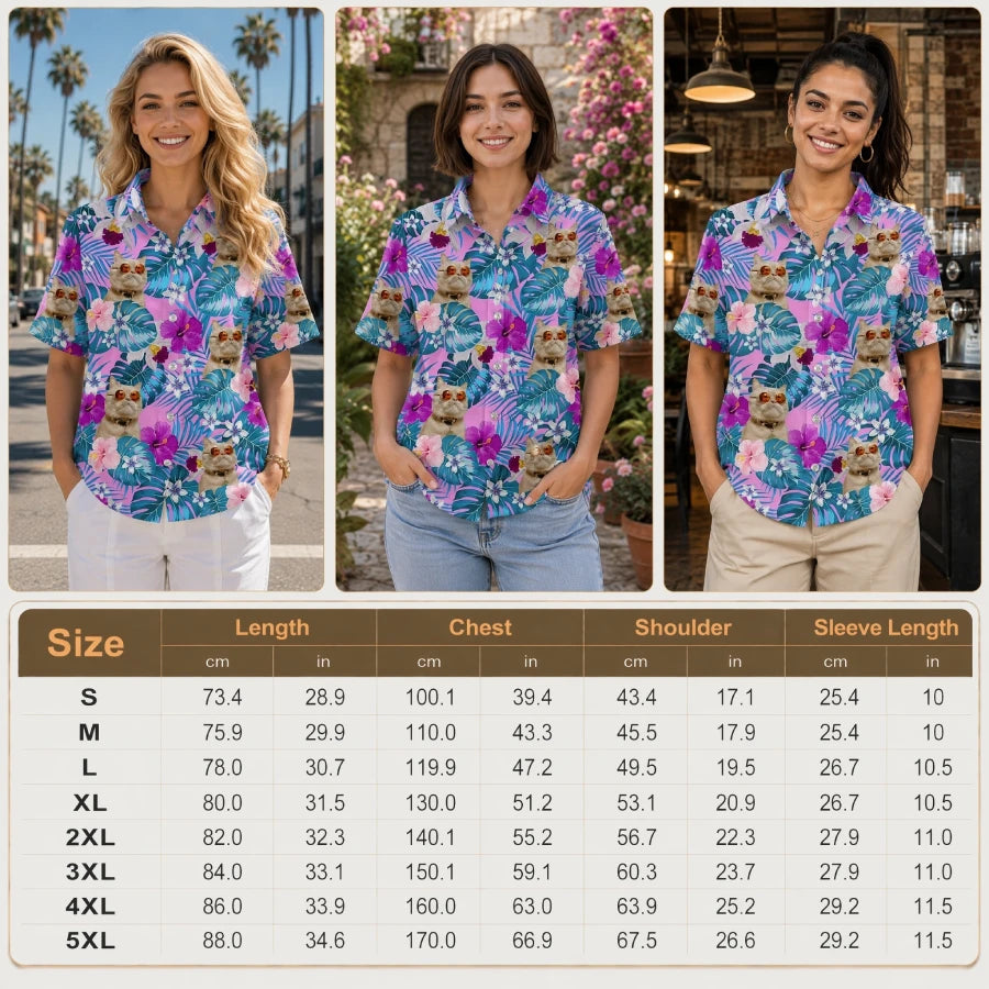 Custom Cat Tropical Hawaiian Shirt — Gift for Cat Lovers QUEBF
