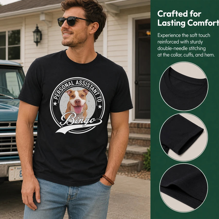 Custom Personal Assistant Dog Cat Pet T-Shirt — Gift for Pet Lovers V4FYQ
