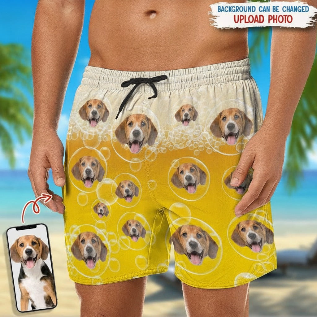 Custom Dog Photo With Beer Beach Short FMPEF