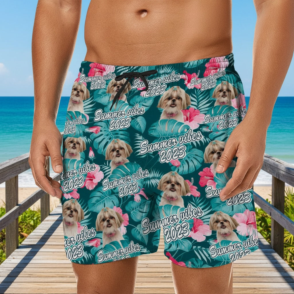 Custom Dog Photo Summer Viber Beach Short 9RMZJ