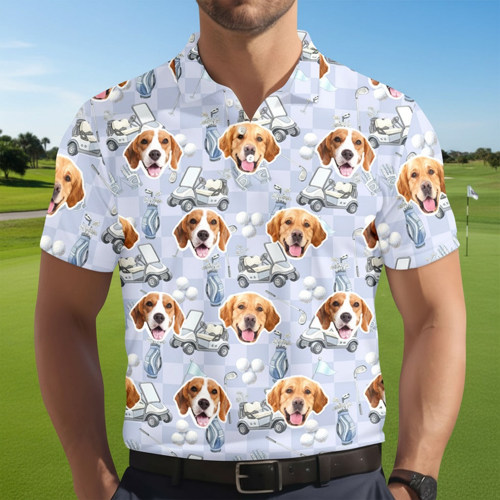 Custom Pet Photo Golf Polo Shirt 7SJDY
