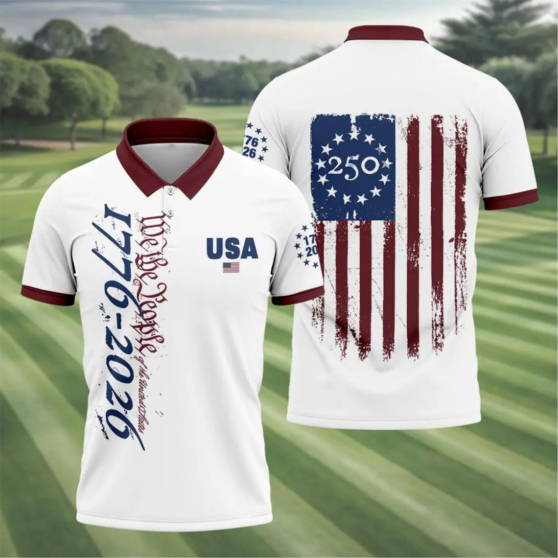 USA 250 custom patriotic gift - Personalized American pride apparel from GoldMonkey Print