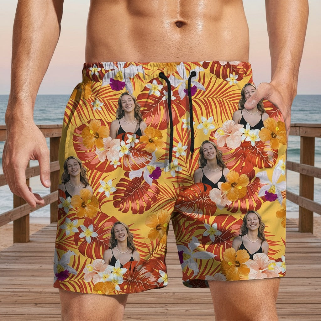 Custom Human Photo Summer Tropical Beach Short VRFAC
