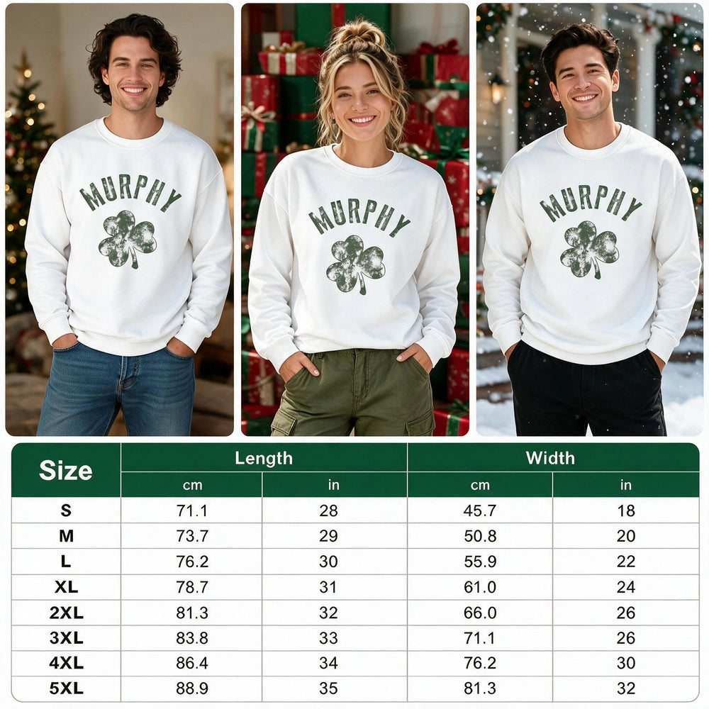 Custom Photo Upload Murphy Shamrock Sweatshirt ZIPAD