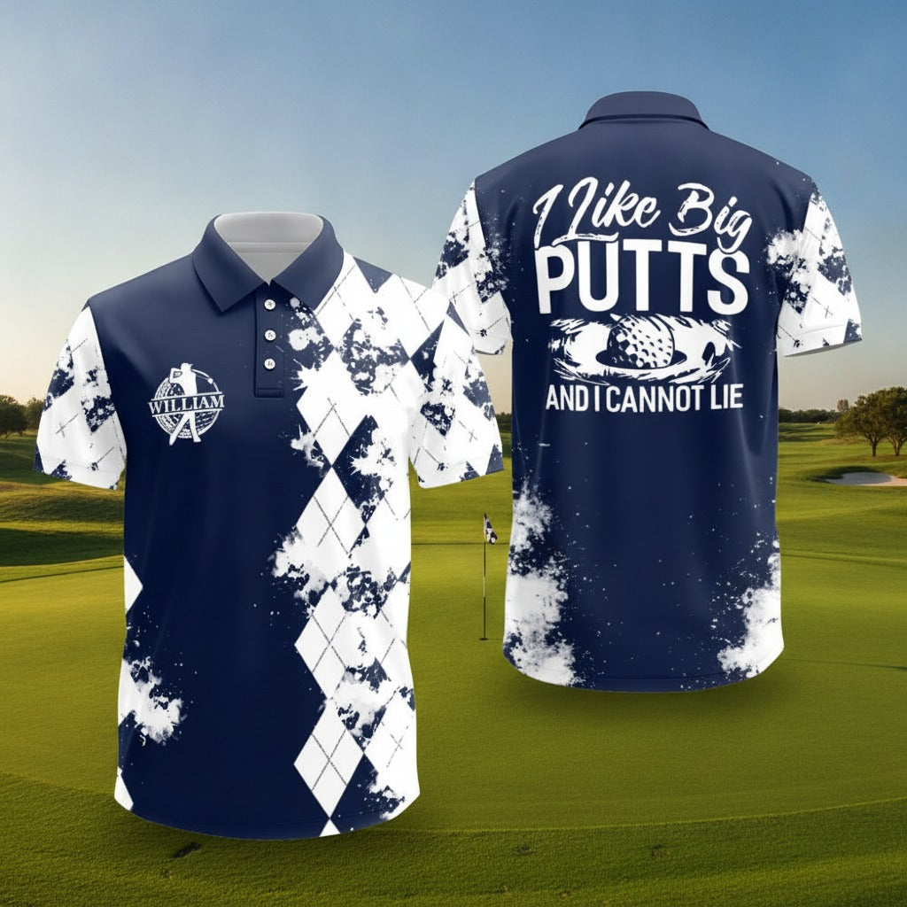 I Like Big Putts Custom Name Polo Shirt AV9ZK