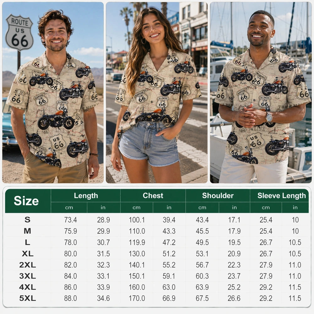 Custom Motorcycle Photo Hawaiian Shirt — Personalized Biker Tropical Aloha Shirt MJ2YJ