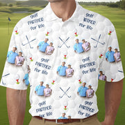 Custom Golf Partner For Life Photo Polo Shirt FR7JN