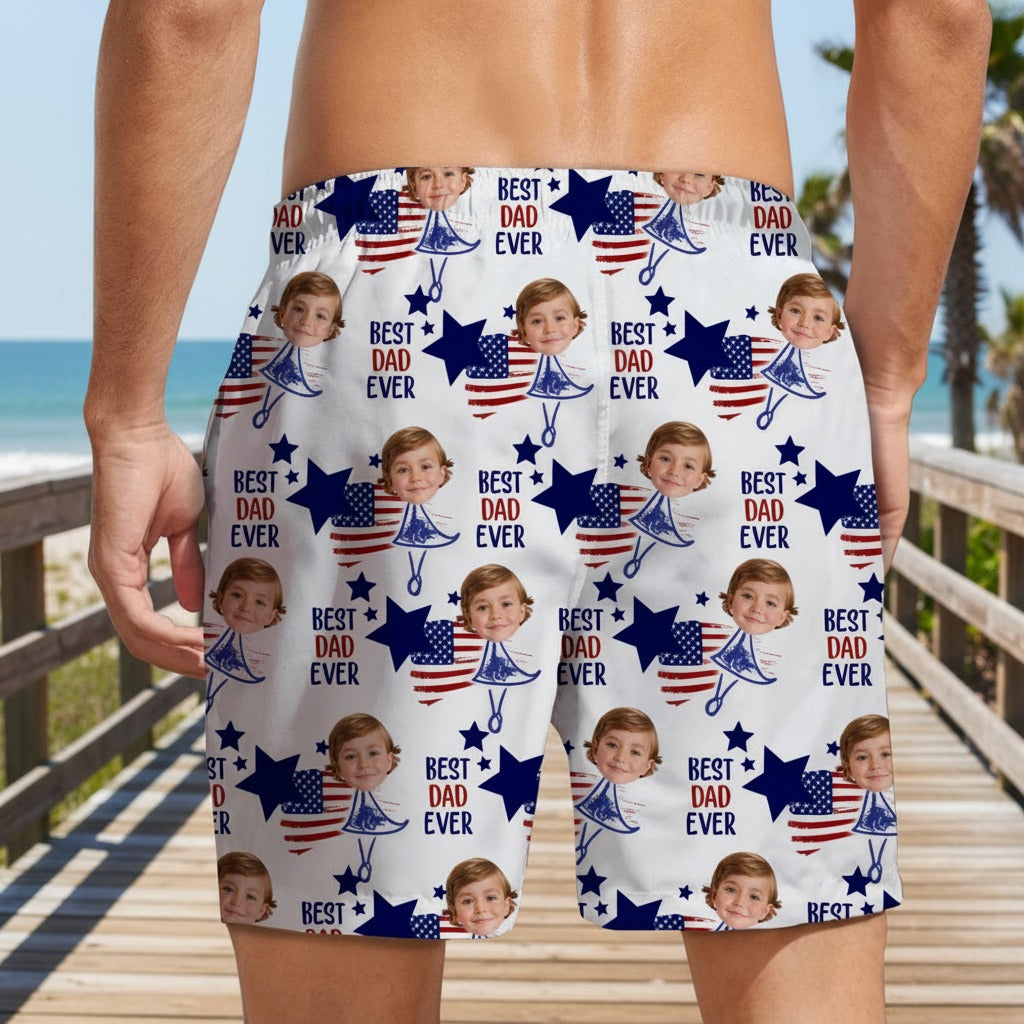 Custom Photo Best Dad Ever Beach Short 3DAYX