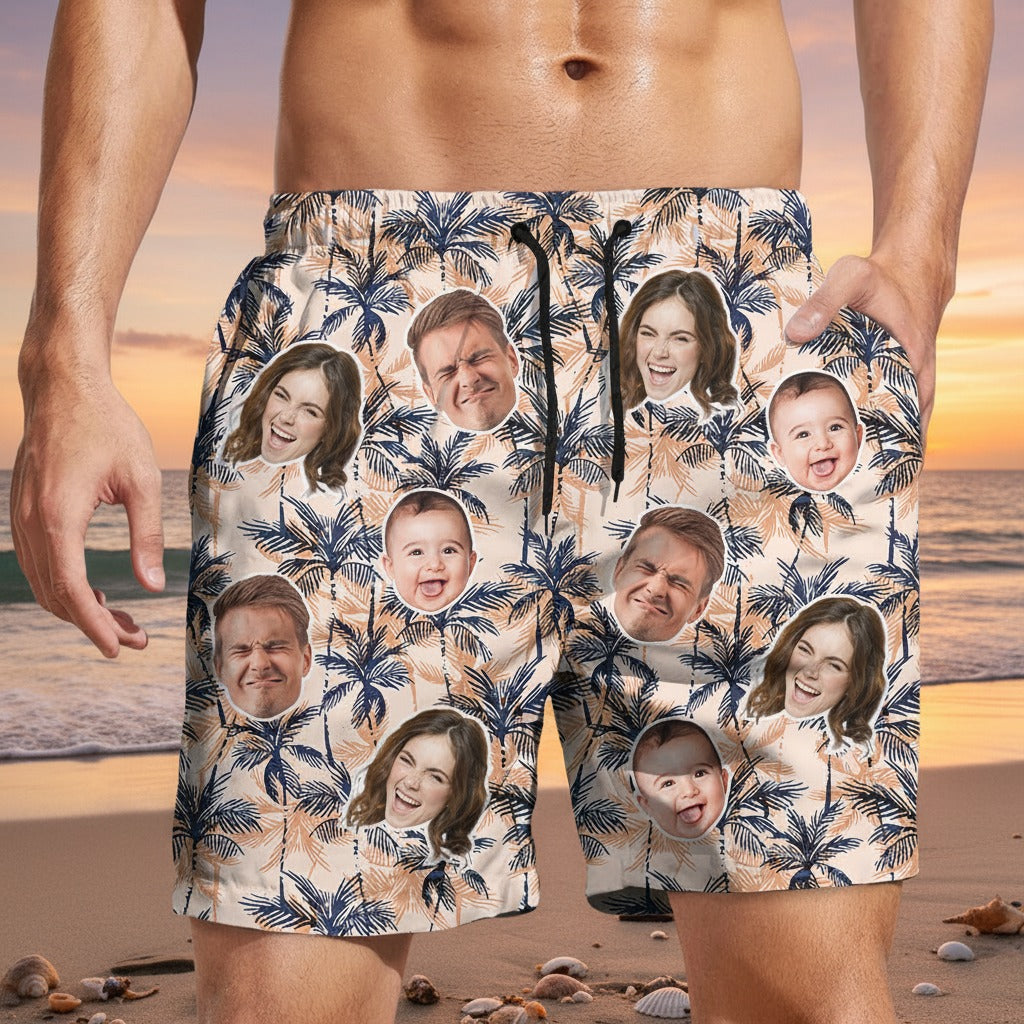 Custom Human Face Family Beach Short 98T7S
