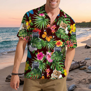 Custom Cat Photo With Tropical Hawaiian Shirt