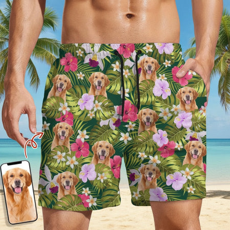 Custom Photo Tropical Style Dog Beach Short C7EWJ
