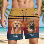 Custom Photo Dog Retro Beach Short 65YEN