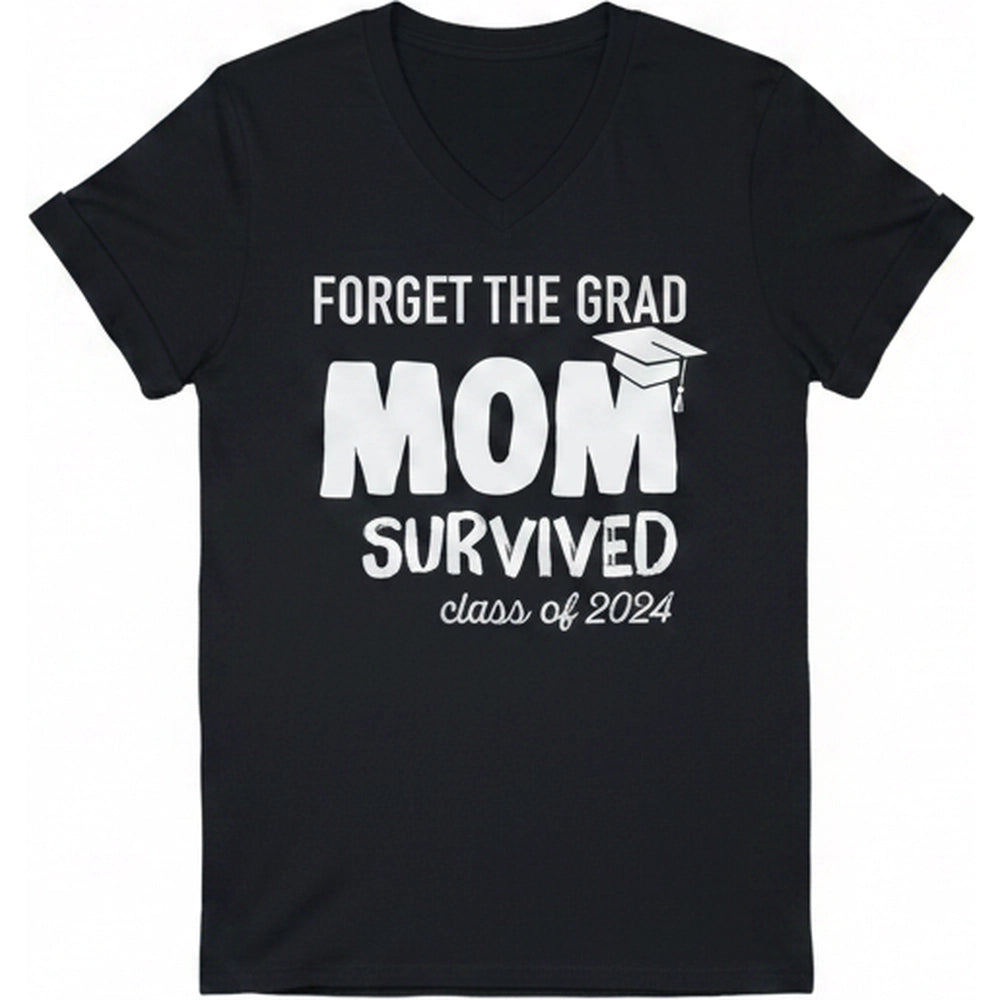 Custom Personalized Forget The Grad Mom Survived Graduation T-Shirt product on white background