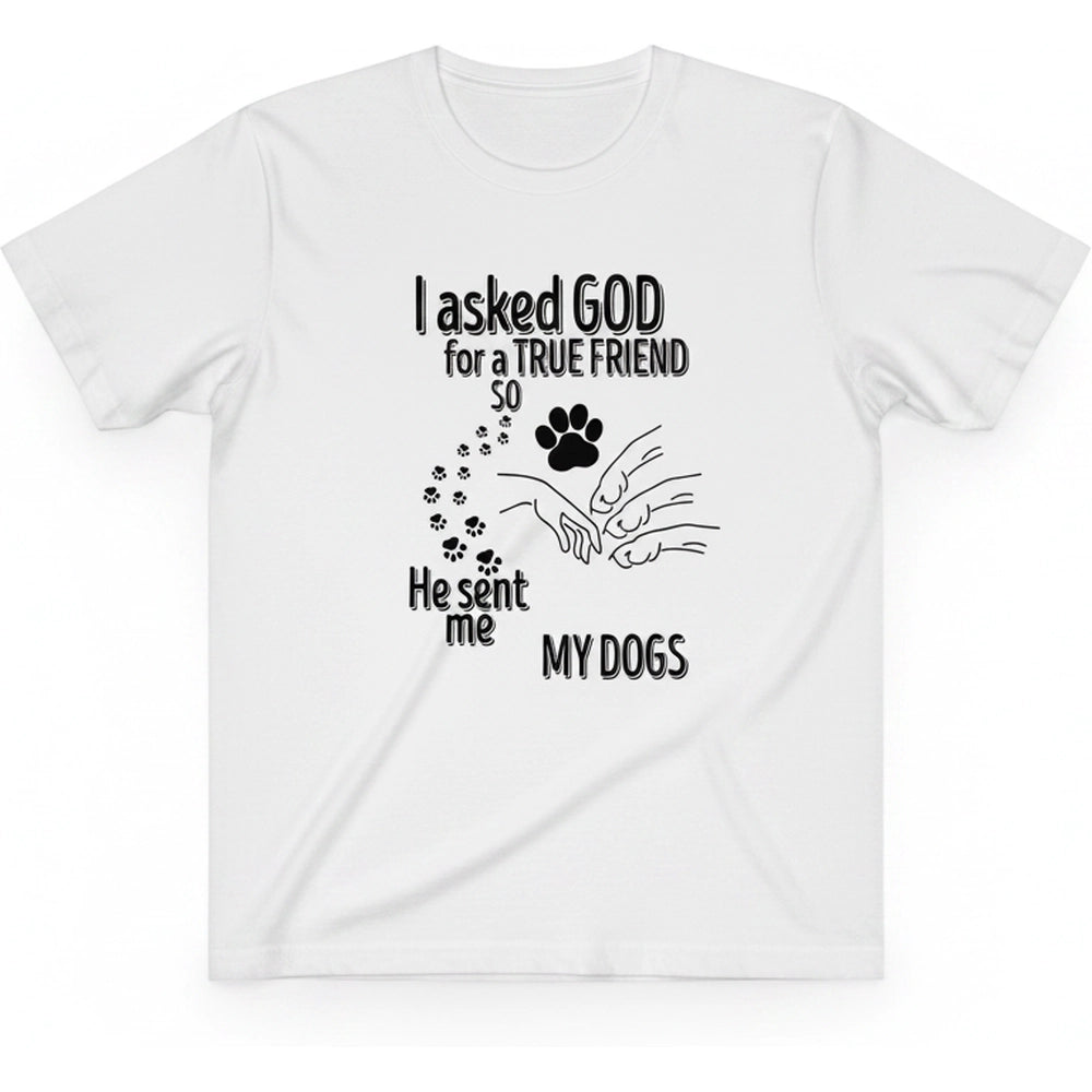 Custom Personalized Hoodie with I Asked God for a True Friend Design product on white