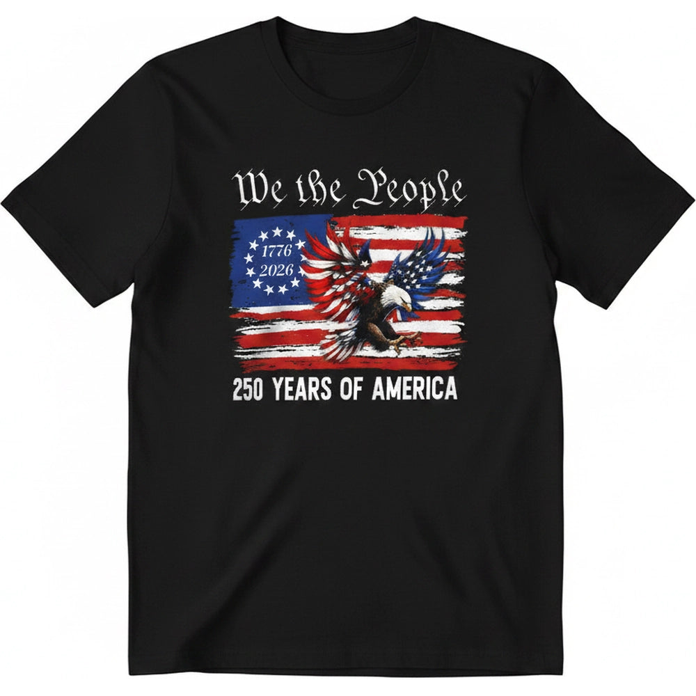Custom Personalized We the People Eagle T-Shirt 250 Years of America product on white background