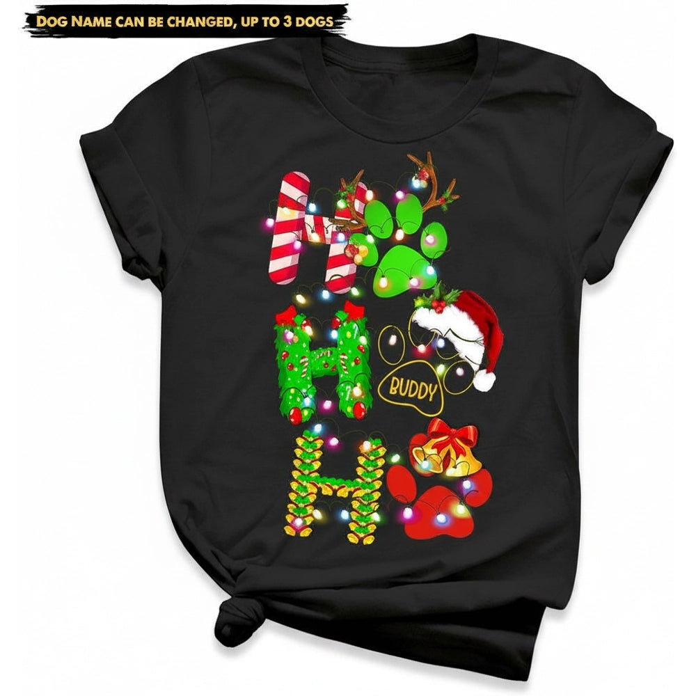 Ho Ho Ho Dog Shirts Custom Dog Lover Gift product on white background