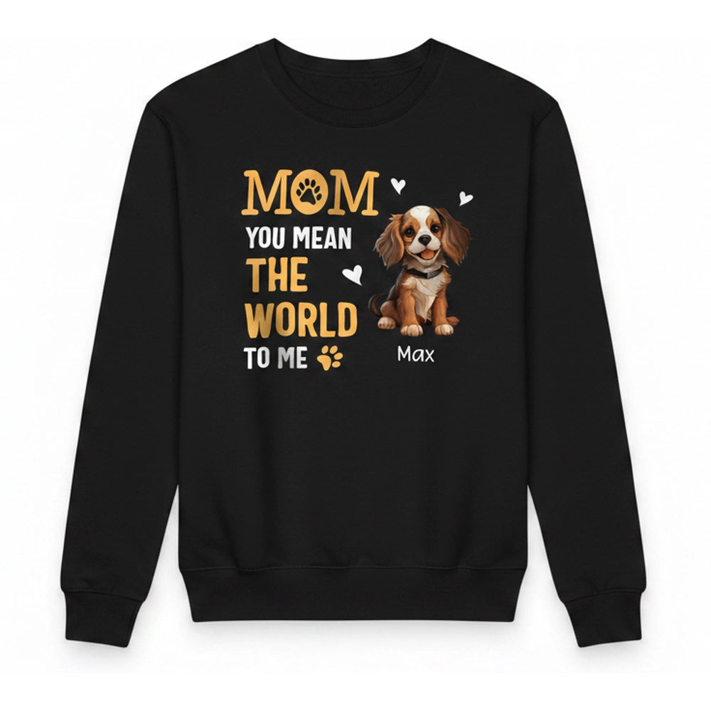Custom Photo Hoodie with Dog & Mom You Mean The World To Me product on