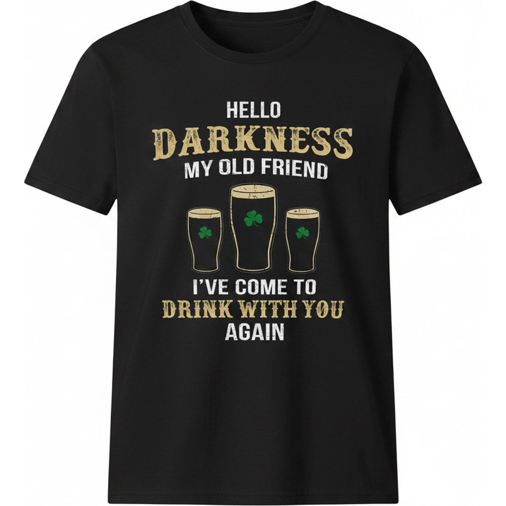 Custom Personalized T-Shirt with Beer Glasses and Shamrocks product on white background