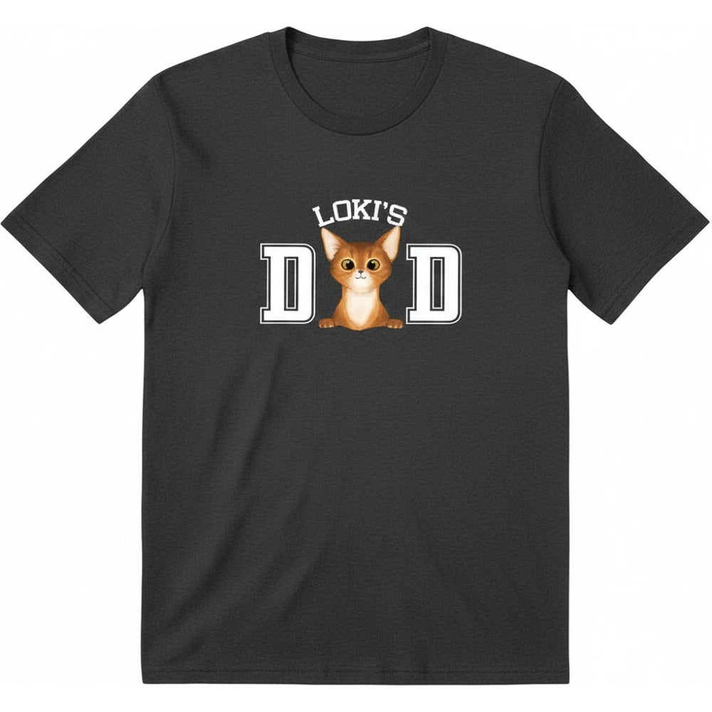 Custom Personalized T-Shirt with Cartoon Dog - Dad Gift product on white background