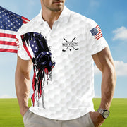 Personalized American Skull Flag Polo Shirt EPJQ3