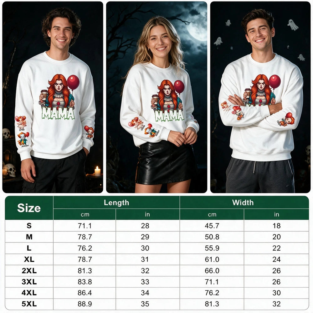 Personalized IT Halloween Sweatshirt With Kid's Names Funny Gift For Mom 2HU9H