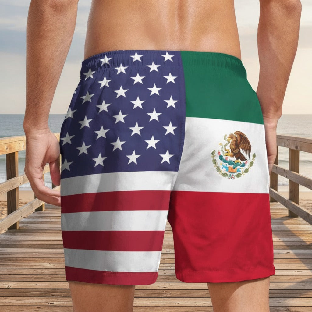 American Mexican Flag Beach Short CWR4S
