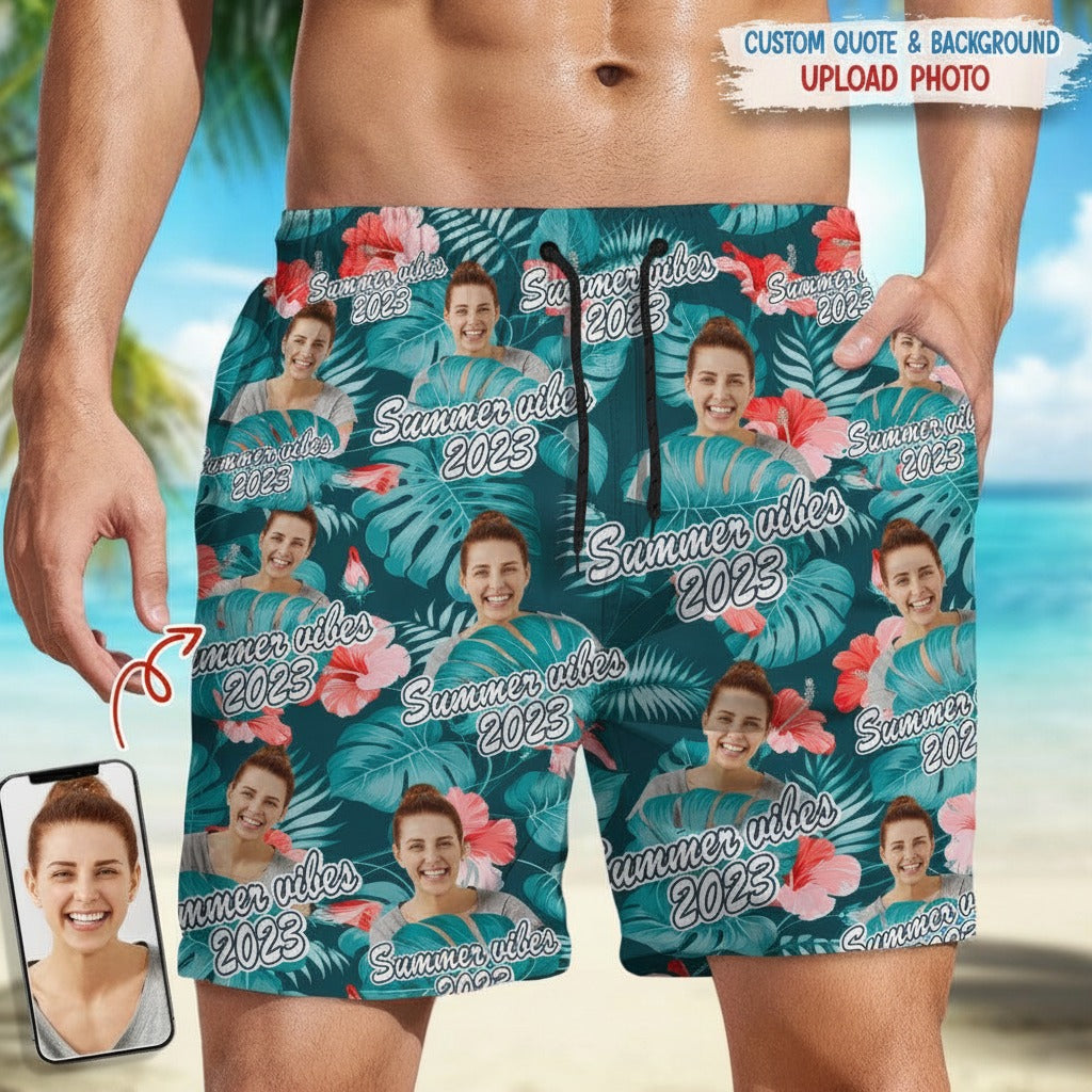 Custom Photo Summer Viber Beach Short M5YXU