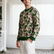 Custom Photo Upload Sweater with Cat Faces X0HEY