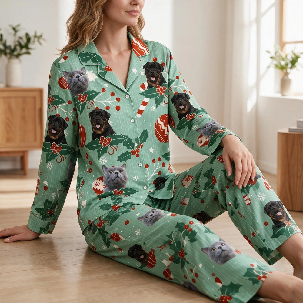 Custom Christmas Dog Cat Pajamas — Christmas Gift 8WSNB