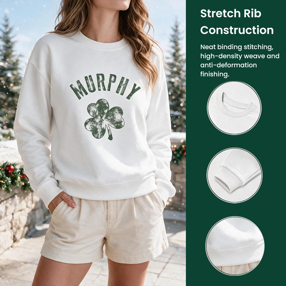 Custom Photo Upload Murphy Shamrock Sweatshirt ZIPAD