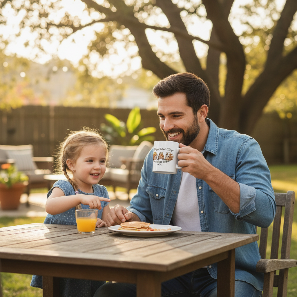 Custom Happy Fathers Day Family Mug — Gift for Dad FBCFU