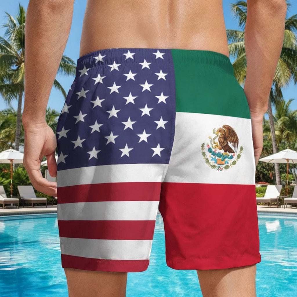 American Mexican Flag Beach Short CWR4S