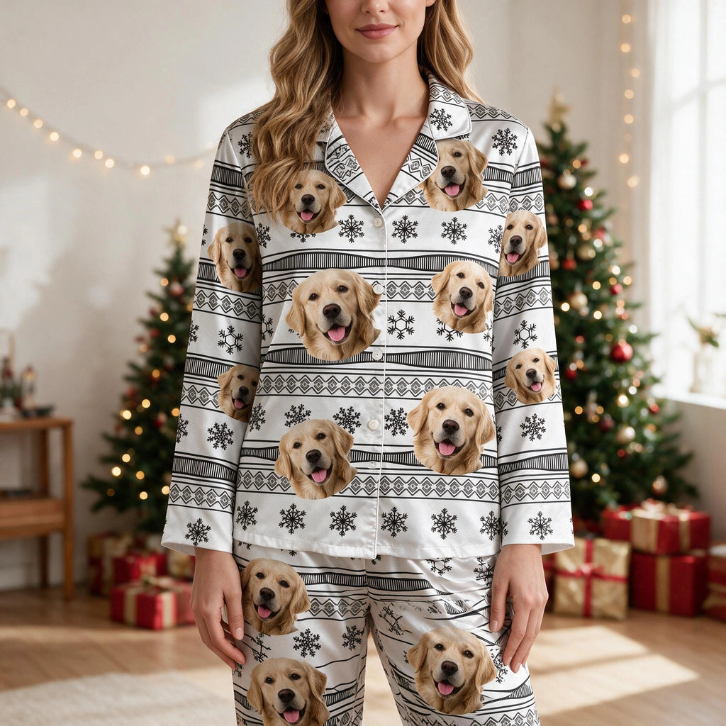 Custom Dog Aboriginal Pattern Family Pajamas — Family Gift G2NT2