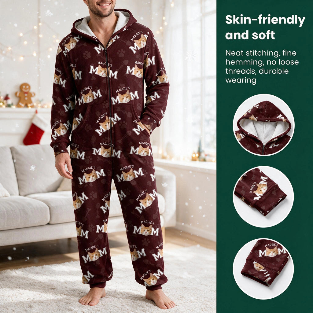 Custom Cat Dad Mom Onesie Pajamas — Gift for Dad O3YX4