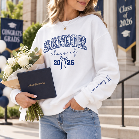 Custom Personalized Senior Class of 2026 Floral Sweatshirt NYI6N