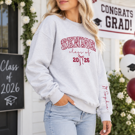 Custom Personalized Senior Class of 2026 Floral Sweatshirt NYI6N