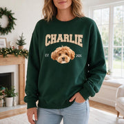 Custom Dog Photo And Name Sweatshirt For Dog Lover SKAAG