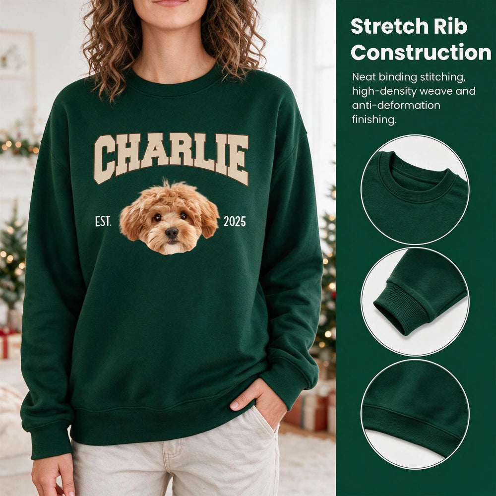 Custom Dog Photo And Name Sweatshirt For Dog Lover SKAAG
