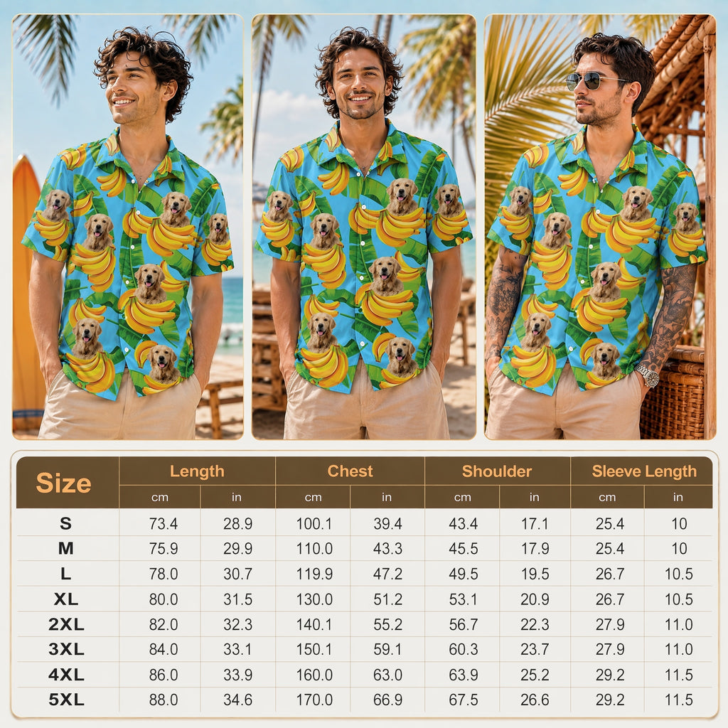 Custom Cat Dog Mens Hawaiian Shirt — Gift for Pet Lovers 9ERW9