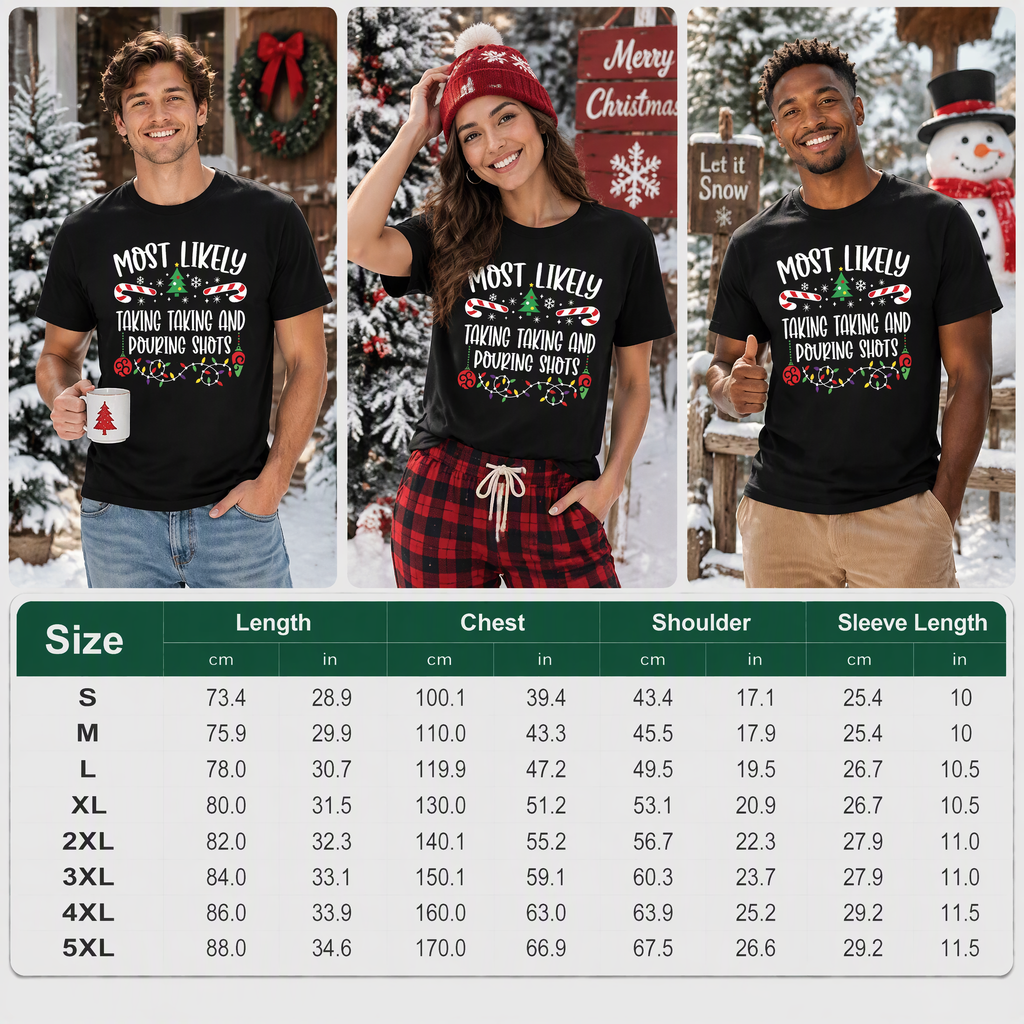 Custom Personalized T-Shirt with Christmas Lights & Candy Canes TNLB7