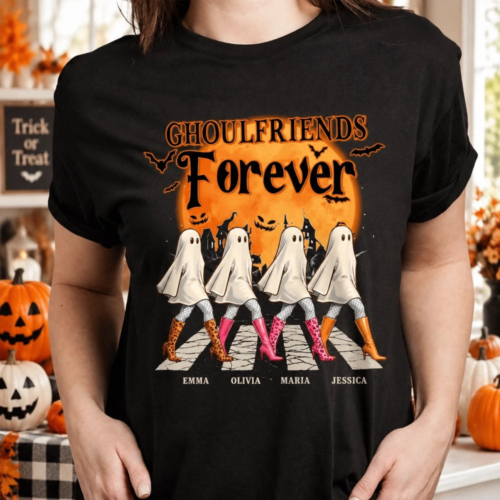 Custom Personalized Bootiful Besties T-Shirt with Halloween Ghosts 2WX8V