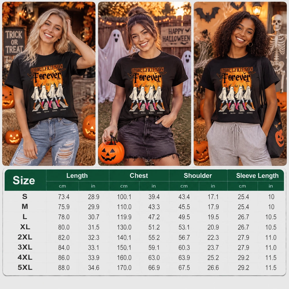 Custom Personalized Bootiful Besties T-Shirt with Halloween Ghosts 2WX8V
