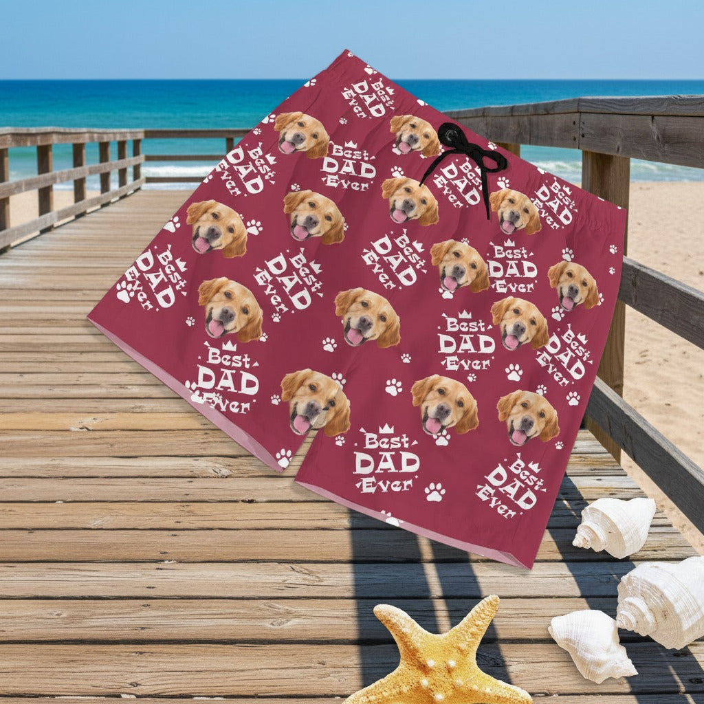 Custom Photo Best Dad Ever Family Beach Short N3STJ
