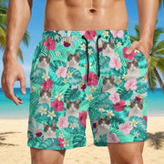 Custom Photo Tropical Cat Lover Beach Short 8A9G8