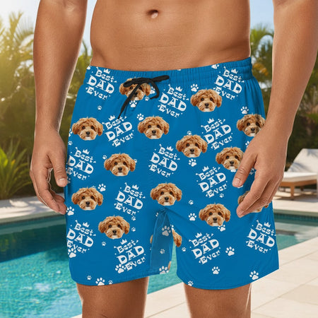 Custom Photo Best Dad Ever Family Beach Short N3STJ