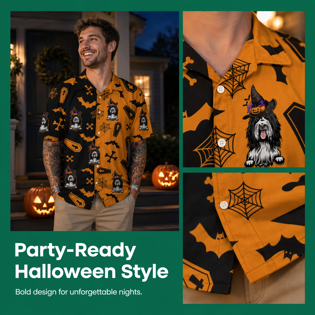 Custom Photo Dog Cat Halloween Hawaii Shirt 4UJUF