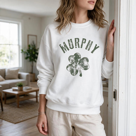 Custom Photo Upload Murphy Shamrock Sweatshirt ZIPAD