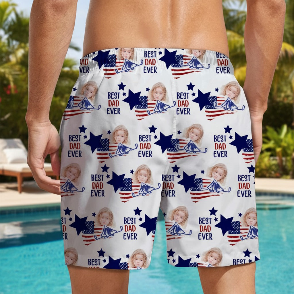 Custom Photo Best Dad Ever Beach Short 3DAYX