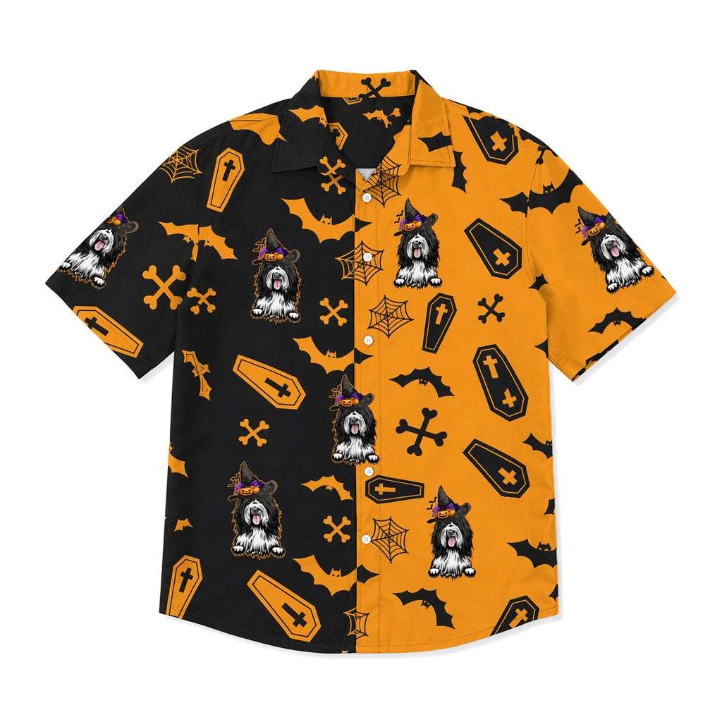 Custom Photo Dog Cat Halloween Hawaii Shirt 4UJUF