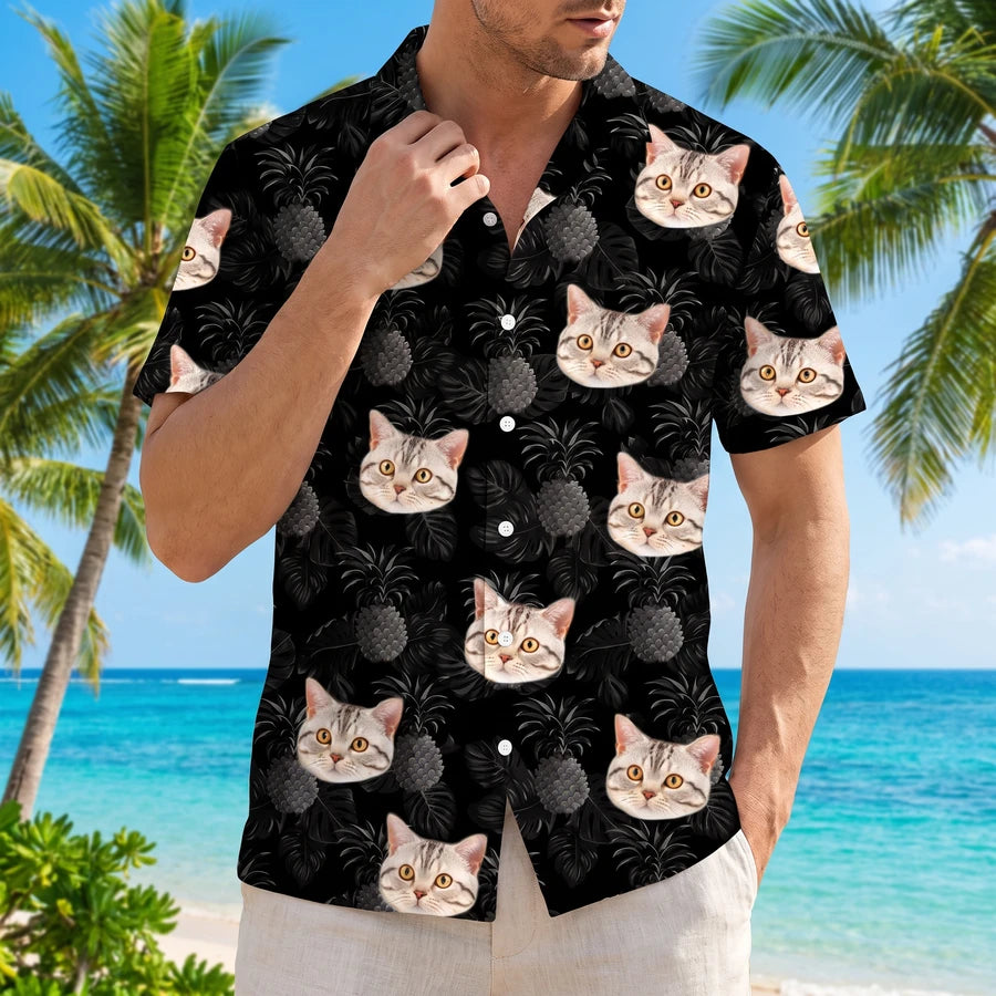 Custom Cat Vacation Hawaiian Hawaiian Shirt - product care and notice